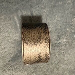 Snakeskin Patterned Cuff Bracelet